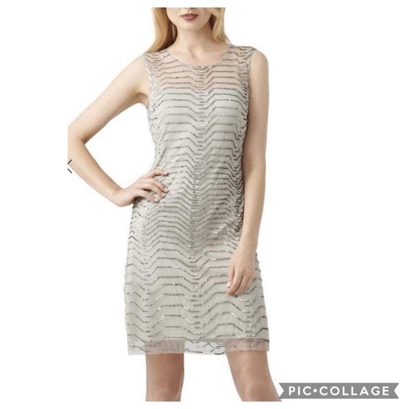 Adrianna Papell sleeveless beaded dress - Picture 2 of 4